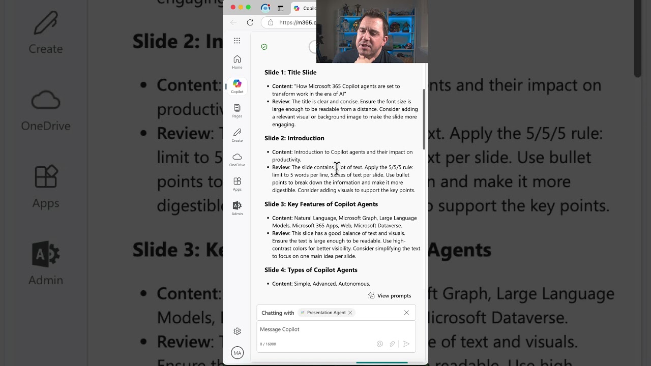 Building a Presentation Agent in Microsoft 365 Copilot