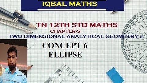 TN 12TH STD MATHS CONCEPT 6 STANDARD FORM OF AN ELLIPSE CHAPTER 5 TWO DIMENSIONAL ANALYTICAL GEOMETR