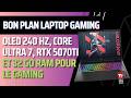 Bon plan PC laptop gaming HP 16-ah0031nf OLED 16" QHD+ 240Hz, Ultra 7 255HX, RTX 5070Ti, 32Go DDR5
