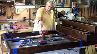 DIY Fishing Rod, Reel and Tackle Cabinet Part 3 Finished and on the wall full of tackle This video is the finish of the tackle cabinet. Made from walnut with glass doors, the cabinet is on the wall and full of fishing tackle.