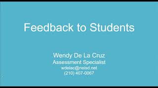 Using Quickviews in Aware to Provide Feedback to Students