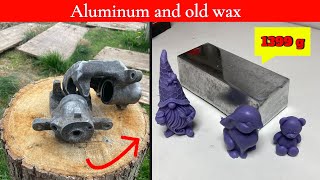 Aluminium Brake Caliper - Old Wax - Alumminium Ingot - Wax Figures - ASMR - Casting Metal
