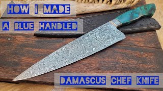 How I Made a Blue Handled Chef Knife by Harpia Knives 6,519 views 3 months ago 28 minutes