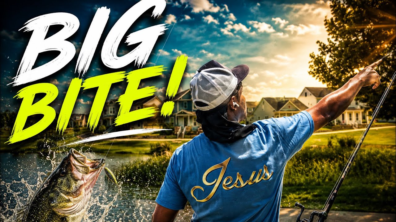 Fishing a Neighborhood Pond for Giant Bass