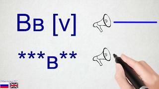 Russian alphabet. Learn Russian letters easily and quickly. Letter Вв [v]