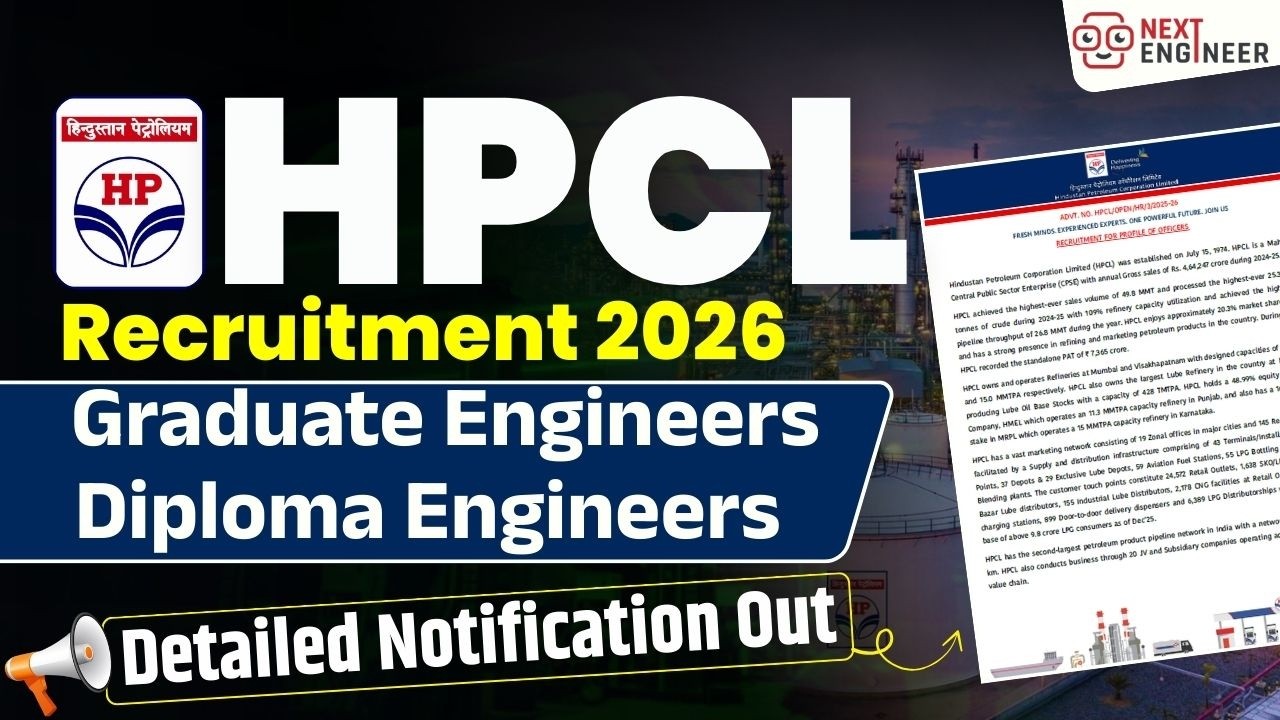 HPCL Recruitment 2026 | Graduate & Diploma Engineers Vacancy | HPCL Notification Out 🚨 | Apply Now!