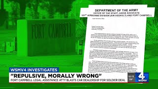 Fort Campbell legal assistance attorney blasts car dealership for soldier deal