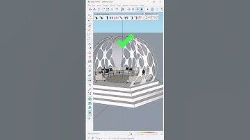 SketchUp Tricks👌Explore architectural creativity with this unique pergola modeled in SketchUp!