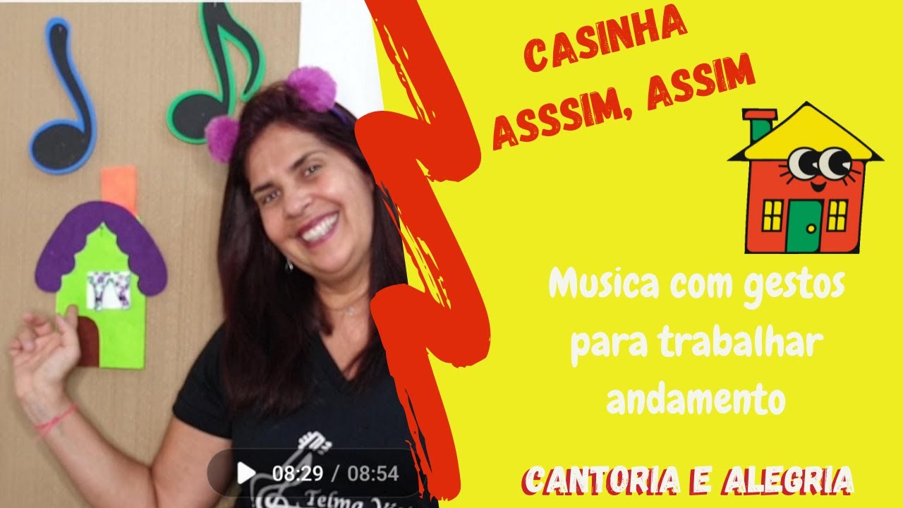 Eu tenho uma casinha assim assim- Cantiga fácil com gestos