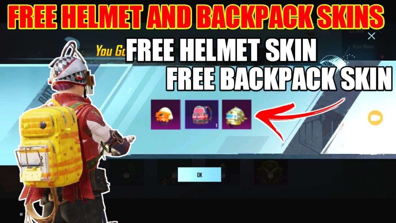 How To Get Free Permanent Helmet & Backpack Skins in Bgmi | Free Helmet And Backpack Skins In Bgmi