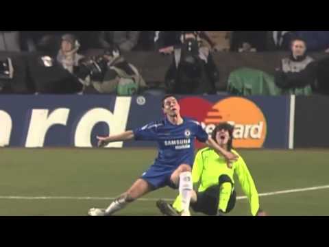 Del Horno brutal foul on Messi (Barcelona - Chelsea, 2006)