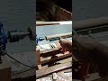 torneando madeira muito dura no torno caseiro