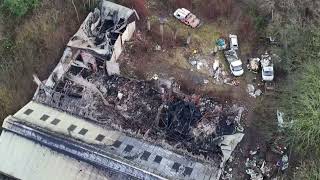 Drone footage from Saturday nightโs fire at a derelict mill. Full Length