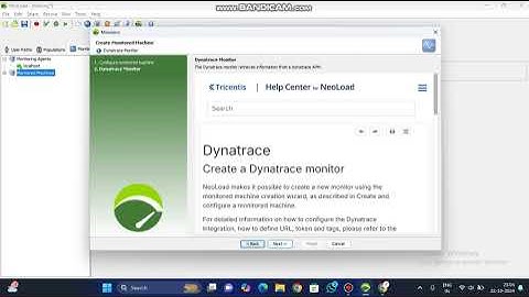 Dynatrace configuration in Neoload tool