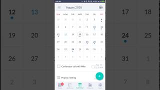Hitask Android app calendar demonstration screenshot 2