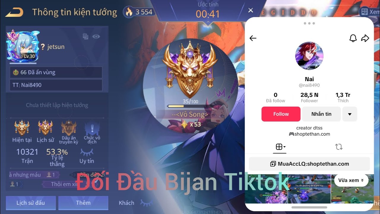 Đối Đầu Idol Tiktok Trên Rank Chiến Tướng | Liên Quân Mobile 