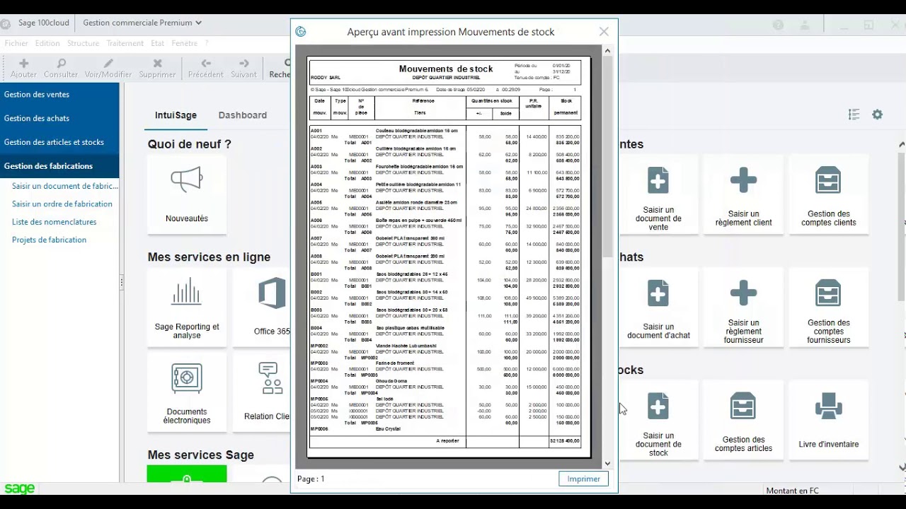 Tutoriel Gestion de production Sage Gestion Commerciale 100Cloud