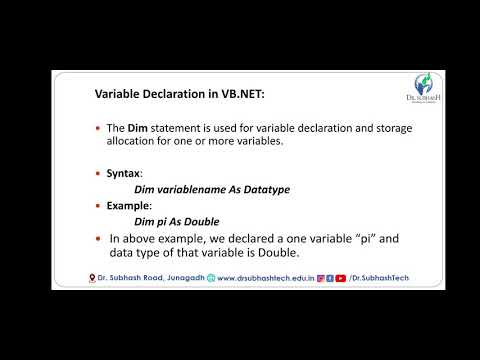 .Net Programming Unit 1 IDE Layout and Visual Basic Language Concept Lecture 2 in Gujarati Language
