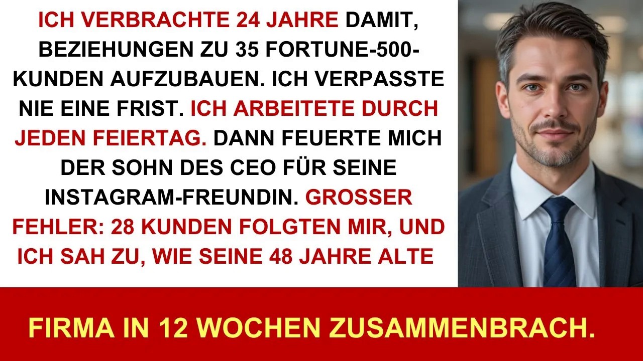 Ich wurde vom Sohn des Geschäftsführers gefeuert – daraufhin folgten mir 28 Kunden