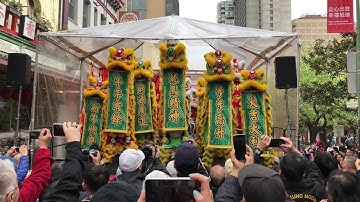 CNY 18 :: San Francisco Yau Kung Moon Kung Fu, Dragon Dance, & Lion Dance @ 2018 Flower Fair