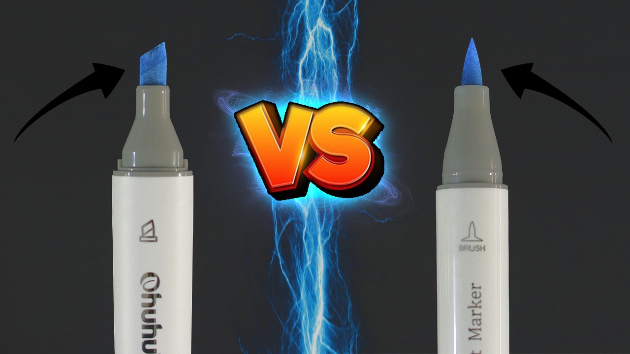 Nuevos marcadores de Ohuhu ¿Vale la pena comprarlos? Punta Biselada VS Punta Pincel | ft. Kaala