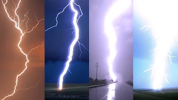 CLOSE LIGHTNING STRIKES in Slow Motion & Anvil Crawler Lightning 2000 fps