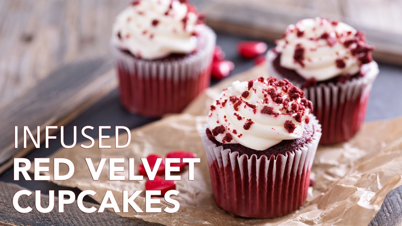 Red Velvet Cupcakes - Infused Food How To - Magicalbutter.com