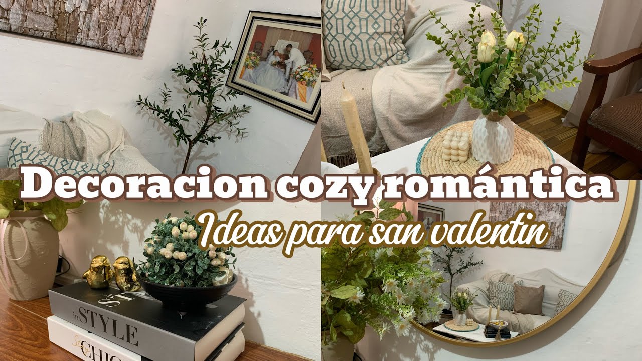 Decoración neutral con toque romántico 🤍✨ | Sala pequeña elegante y acogedora 🕯️🌿