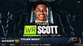 The Chicago Bears Select Tyler Scott 133rd Overall in the 2023 NFL Draft