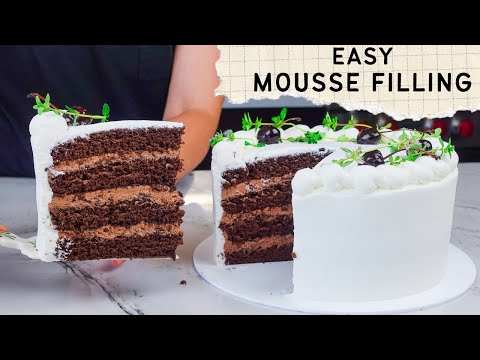 I love this chocolate mousse for cake (no gelatin or eggs)