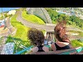 Crazy Roller Coaster Ride at Theme Park Hopi Hari in Brazil