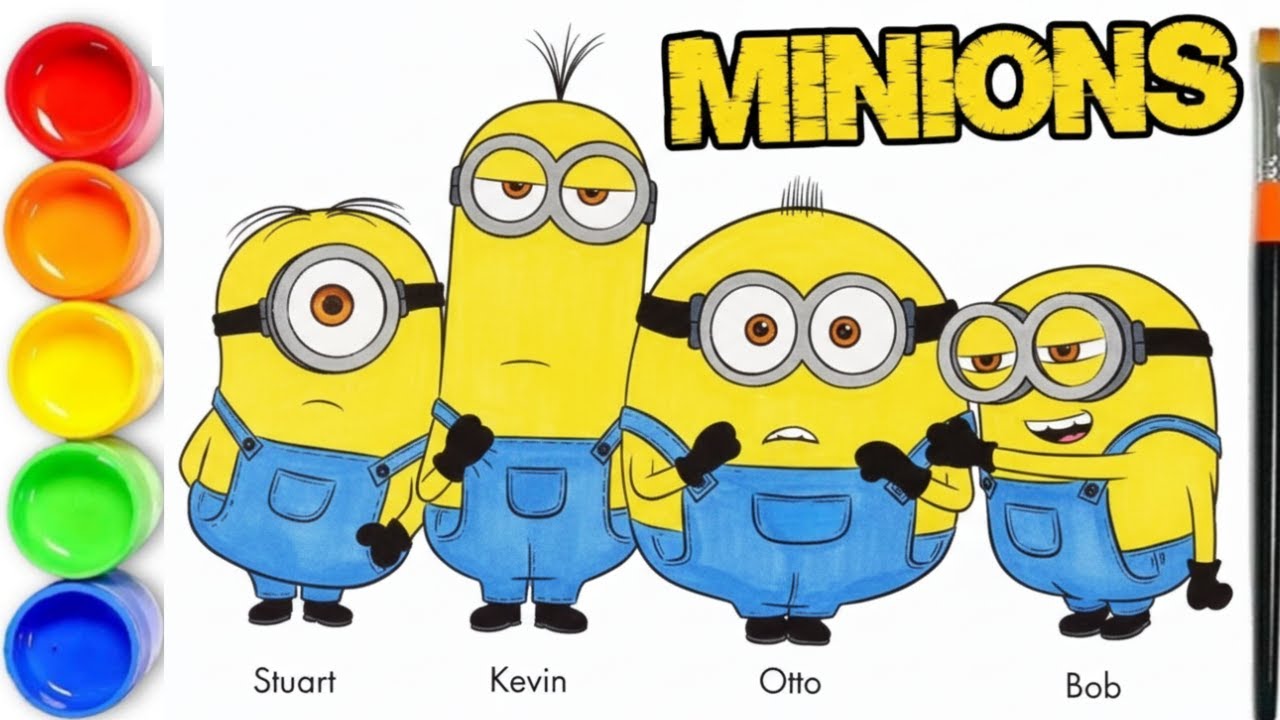 How To Draw Minions Step By Step  | Minions Drawing, Coloring | Despicable Me