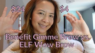Best Brow Gel - Benefit Gimme Brow vs Elf Brow Gel Review | Tiana Le