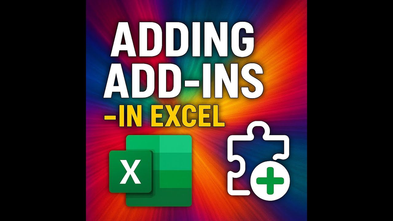 Adding Add-Ins in Excel - YouTube