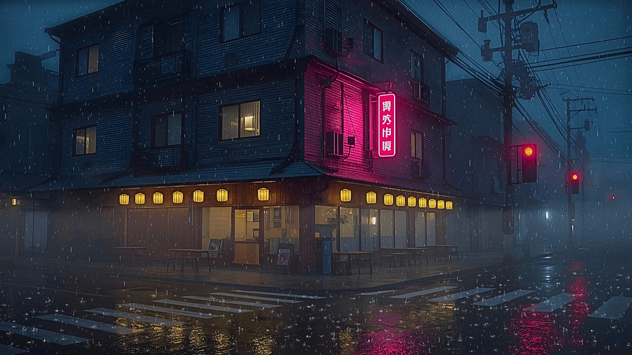 Cozy Rain Lofi 🌧️ Find Your Calm in a Kyoto Night City • Deep Focus Session