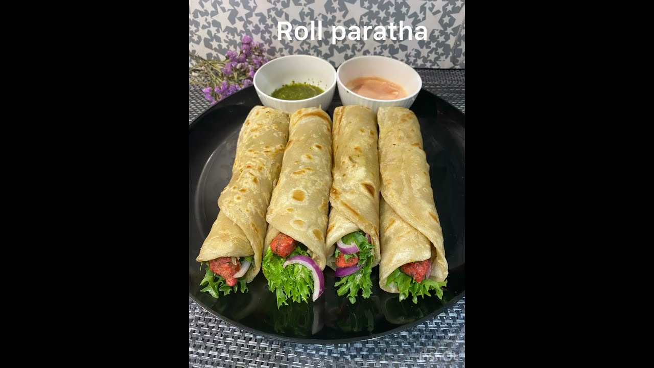 Chicken tikka roll pratha| chicken roll pratha | roll paratha