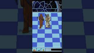 STAR WARS Chess - Chewi(Knight) vs. Tusken(Knight) - Fight - Light Side - MS-DOS #starwars #chess