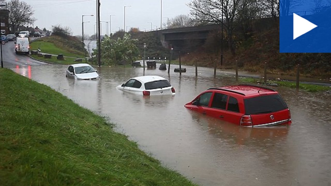 Shocking footage shows cars buried under water in Bristol