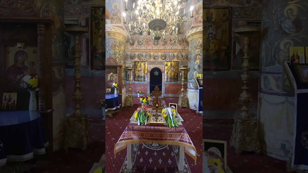 ⁣Inside Snagov Monastery on Good Friday 🕯️ Orthodox Easter Traditions #shorts #snagovmonastery
