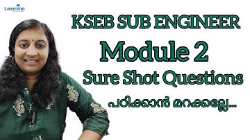 KSEB SUB Engineer Module 2 Important questions