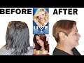 Hair Transformation using Live Absolute Platinum and Excellence Creme Natural Mahogany Brown