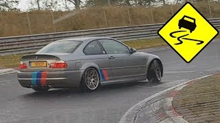 When it Rains at the Nürburgring! Drifts, Fails & LOTS of BMW's! Pt2