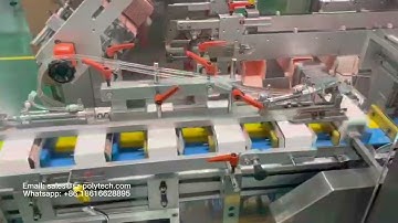 Automatic carton box packing machine for bottle products with insert #cartonboxpackingmachine