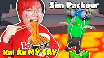 Kairon & Simmy CHƠI PARKOUR TÉ 1 MẠNG ĂN MÌ CAY CẤP ĐỘ 100 Trong Roblox 😂