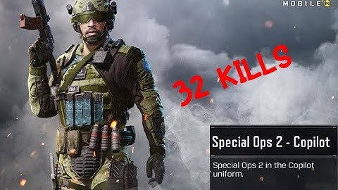 Call of Duty Mobile  32 Kills Special Ops 2- Copilot Skin Gameplay!