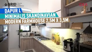 Dapur L dengan Kitchen Set Minimalis Skandinavian 2,5 x 3,5 m | Kitchen Tour | IDEA RUMAH House Tour