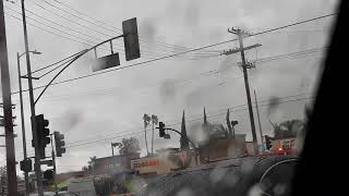 Lafd E106 code 3 and Thunderstorm