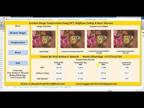 Image Compression Using DCT, Huffman Coding & Wavelet || With Source Code