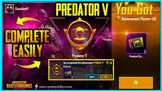 EASY WAY TO GET FREE 3 PREMIUM CRATE COUPONS - PREDATOR 5 ACHIEVEMENT IN PUBG MOBILE