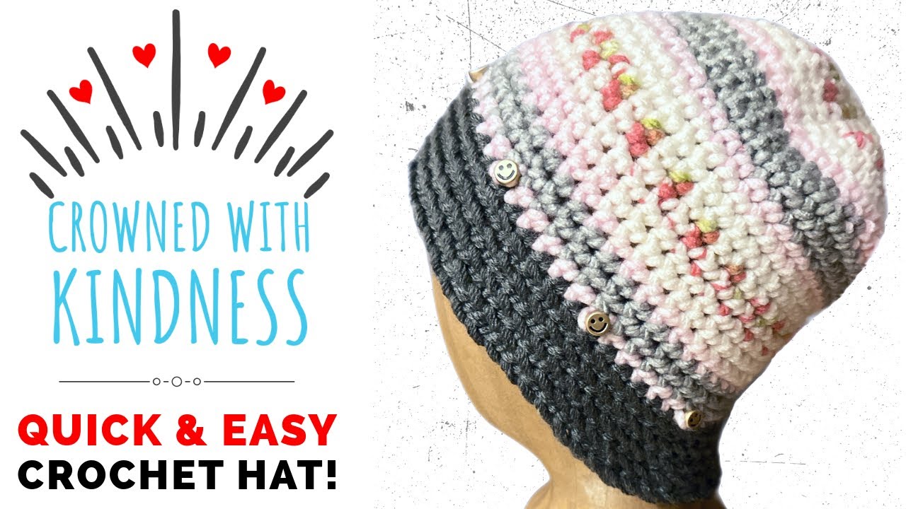 Easy Beginner-friendly Beaded Crochet Beanie Hat | Crowned with Kindness